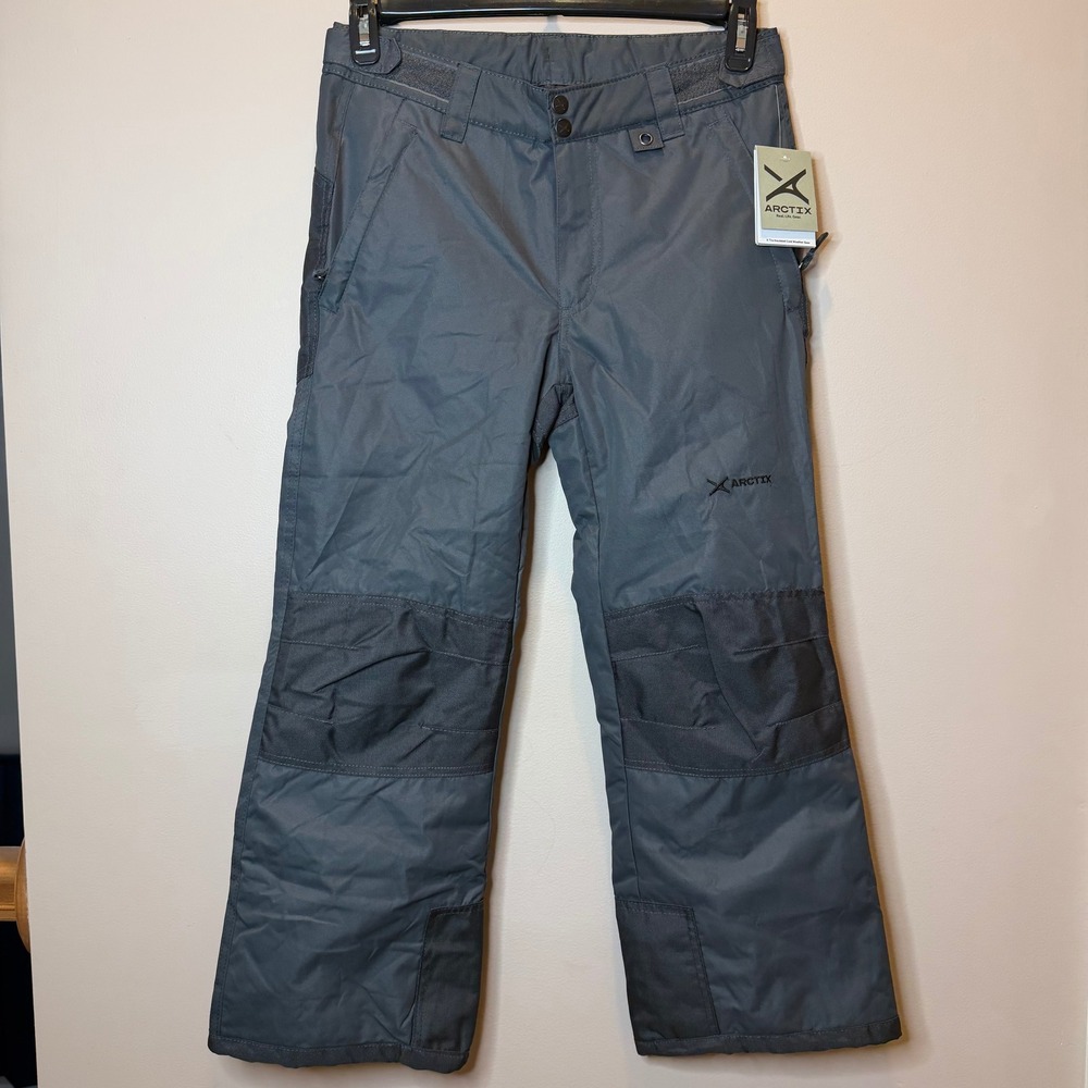 NWD Arctix Kids Husky Snow Pants Gray Reinforced Knees Seat Size Medium 10/12